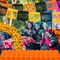 52 Pieces Day of the Dead Decorations Set (Mainly Orange, Black, Yellow)